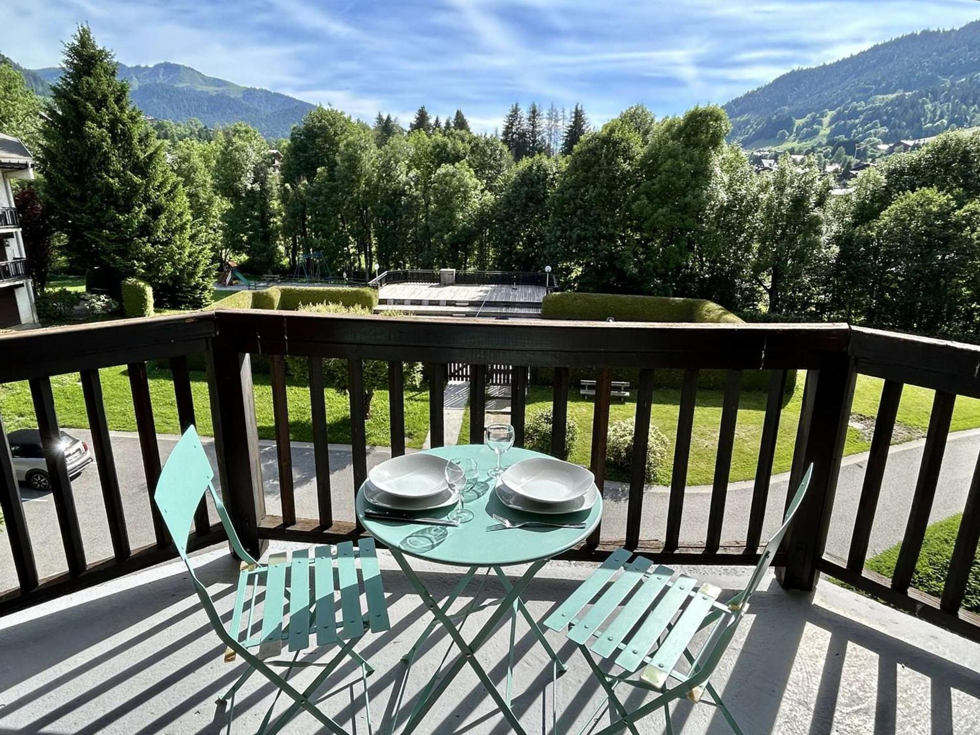 Studio Avec Piscine Chauffee, Tennis & Balcon - 4 Couchages A Megeve - Fr-1-597-14 エクステリア 写真