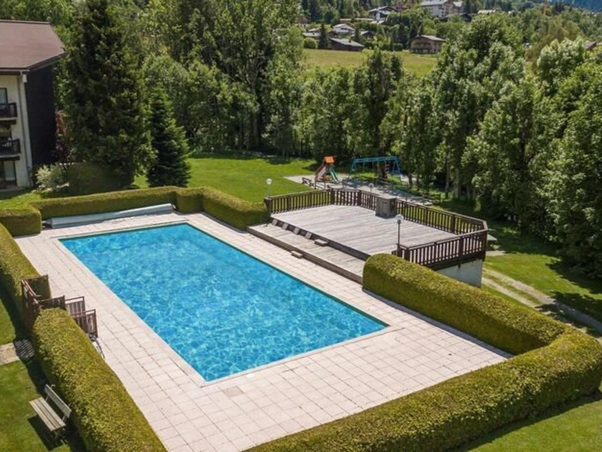 Studio Avec Piscine Chauffee, Tennis & Balcon - 4 Couchages A Megeve - Fr-1-597-14 エクステリア 写真