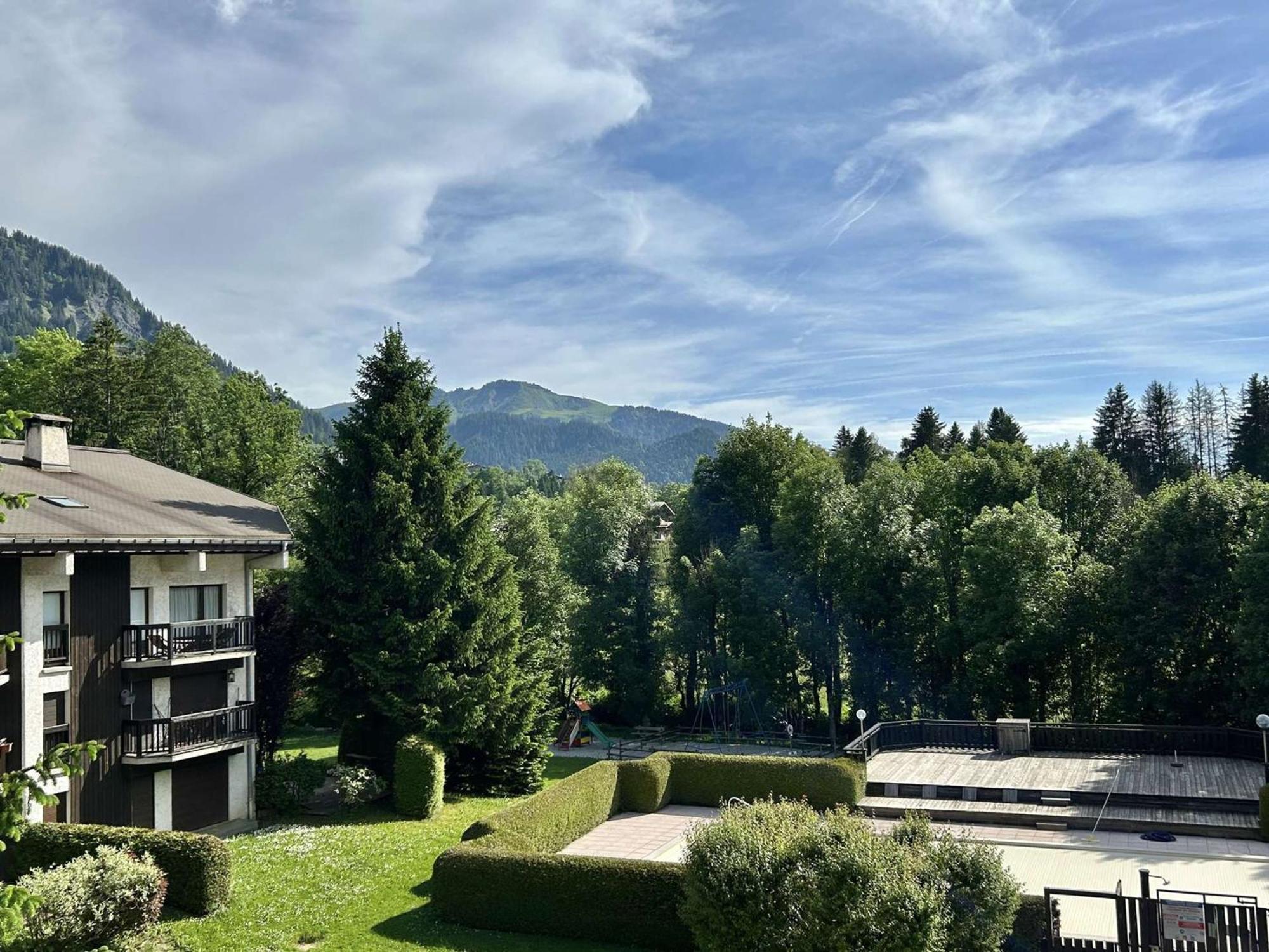 Studio Avec Piscine Chauffee, Tennis & Balcon - 4 Couchages A Megeve - Fr-1-597-14 エクステリア 写真